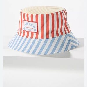 ANTHROPOLOGIE CONEY ISLAND PICNIC WOMENS STRIPED BUCKET HAT NEW